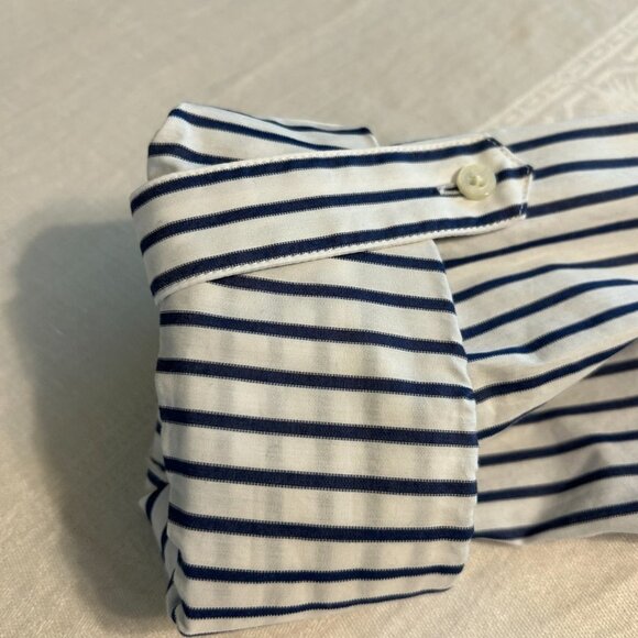 Women's LAUREN Relaxed Fit Cotton Roll Tab Sleeve Shirt - Picture 3 of 12